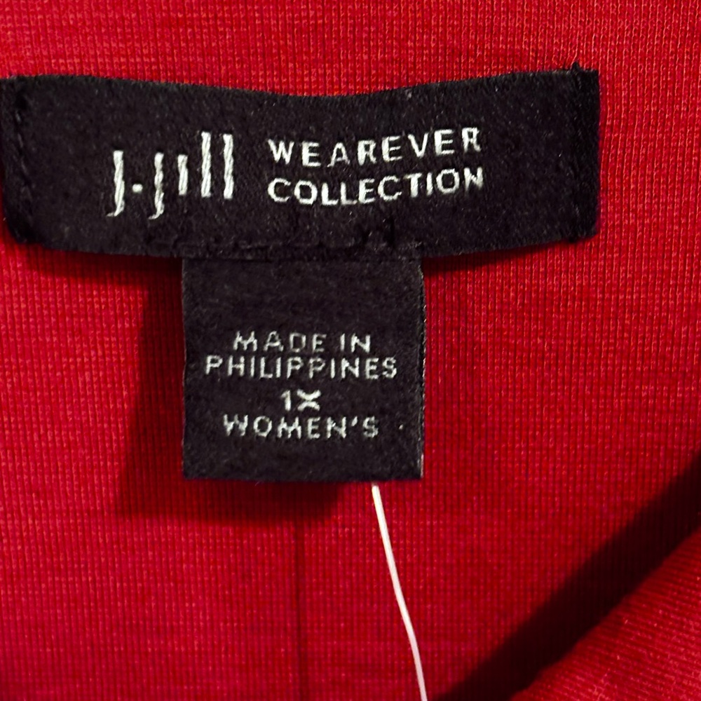 J.Jill Wearever Collection Double Face Jersey Flap Pocket Jacket Burnt Orange 1X - Picture 7 of 10